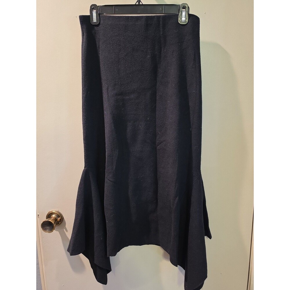 Womens Express Asymmetrical Black Fall/winter Midi Skirt Medium